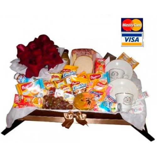 Cesta de Presente Bandeja de Bodas