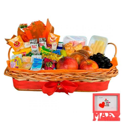 Cesta de Presente Dia das Mães Momentos a Dois com Porta Retrato