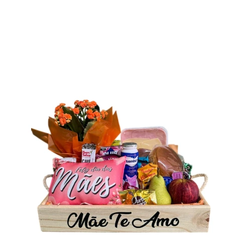 Cesta Especial Dia das Mães com Flores, Frutas e Café da Manhã